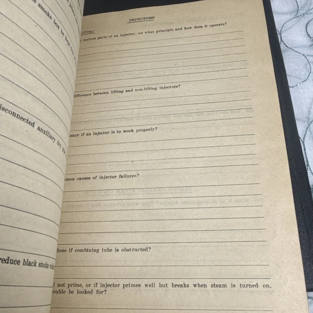 1941 Engineers And Fireman's Manual With Study‎ Guide